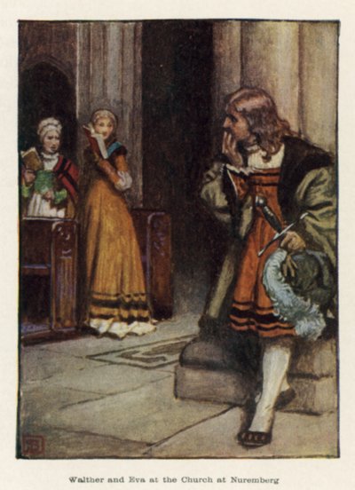 Walther ed Eva alla chiesa di Norimberga da John Byam Liston Shaw